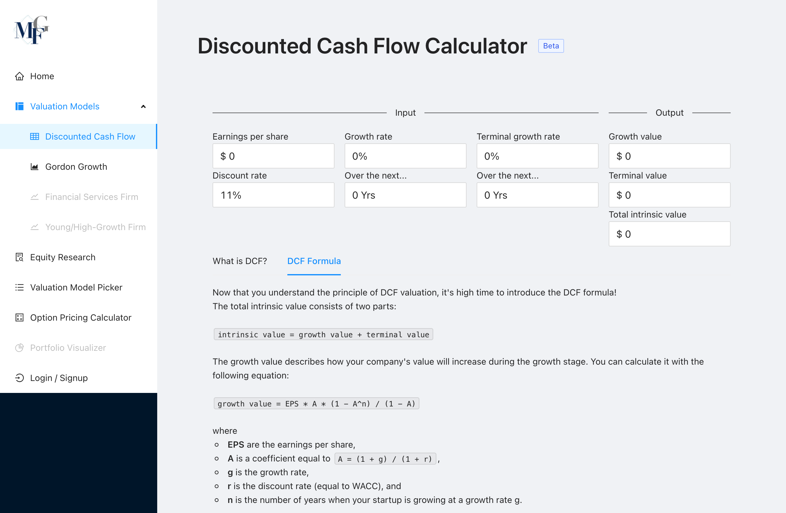 dcf calculator